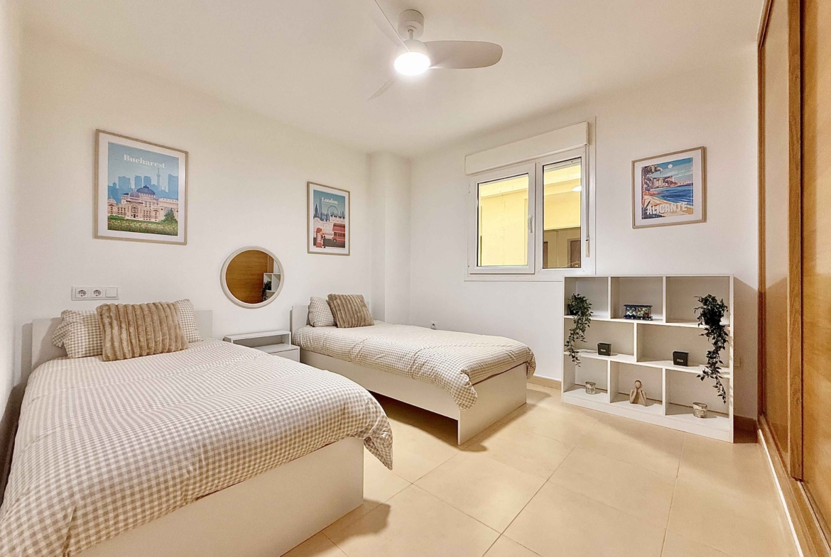 Guest bedroom in Boulevard apartment on Mar Menor Golf Resort by Levante Properties