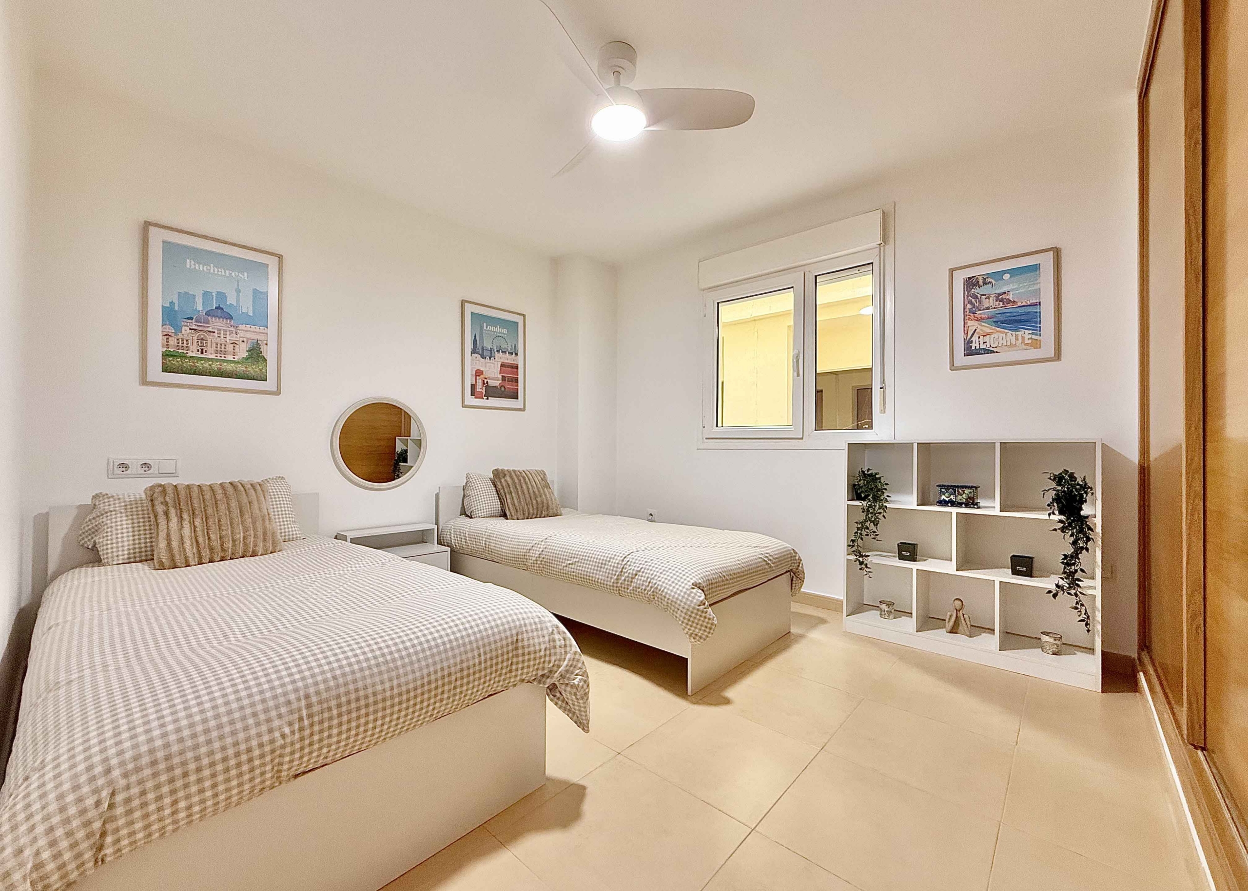 Guest bedroom in Boulevard apartment on Mar Menor Golf Resort by Levante Properties