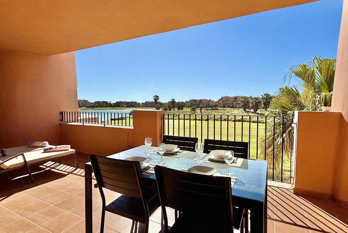 2-Bed First Floor Apartment for Sale on Mar Menor Golf Resort. With lake and golf views, and close to resort's facilities. Key Ready.