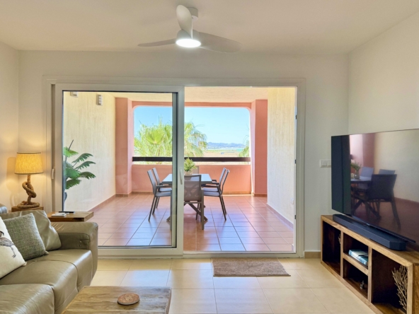 2-Bed Boulevard Apartment on the First Floor for Sale, Mar Menor Golf Resort. South Facing & Key Ready. By Levante Properties.