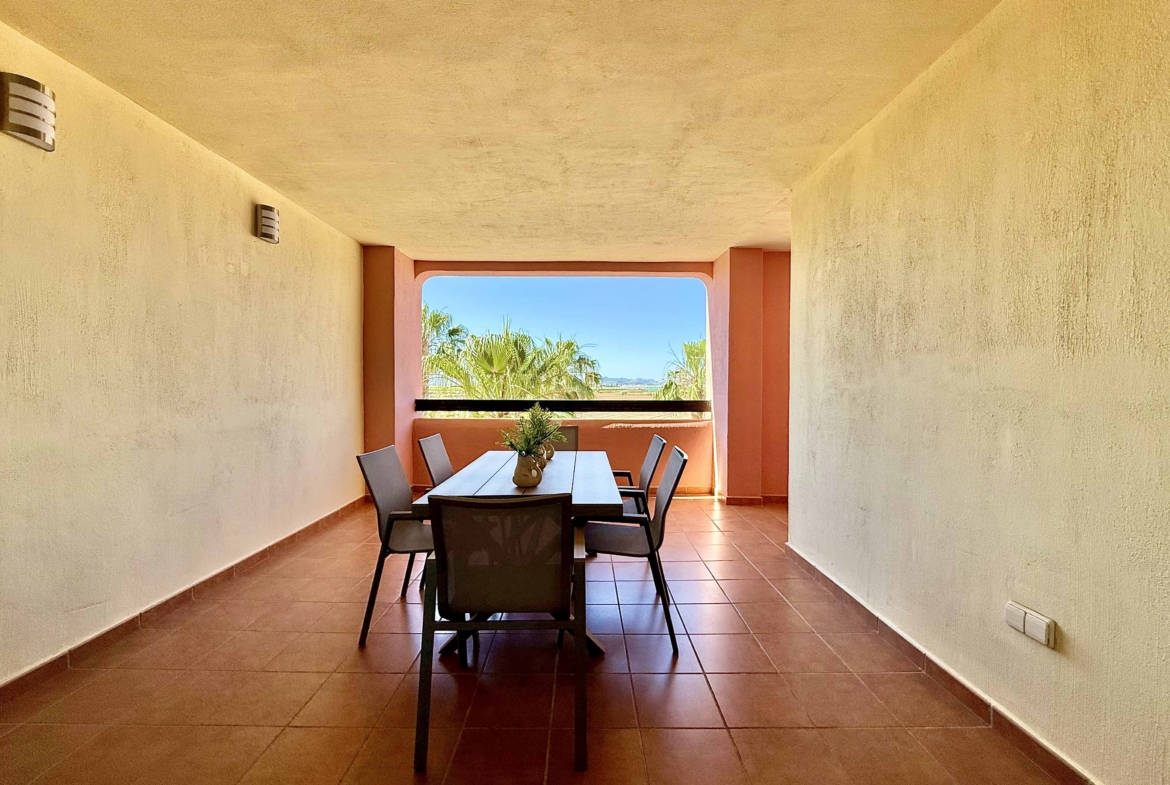 2-Bed Boulevard Apartment on the First Floor for Sale, Mar Menor Golf Resort. South Facing & Key Ready. By Levante Properties.