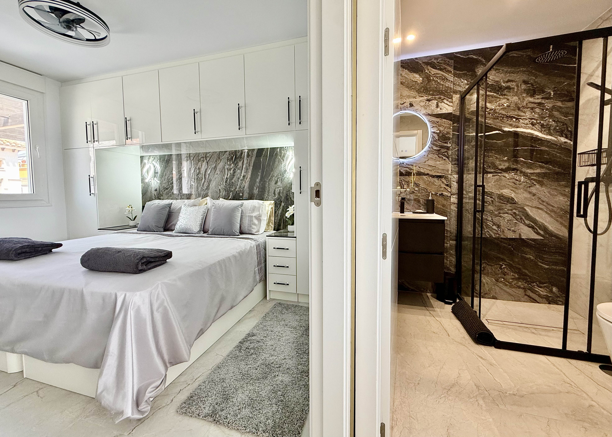 Guest bedroom in luxury Mar Menor Golf Resort villa represented by Levante Properties