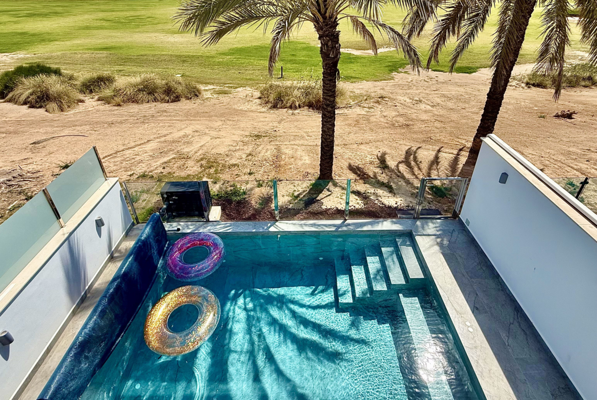 Heated jacuzzi pool at luxury villa in Mar Menor Golf Resort