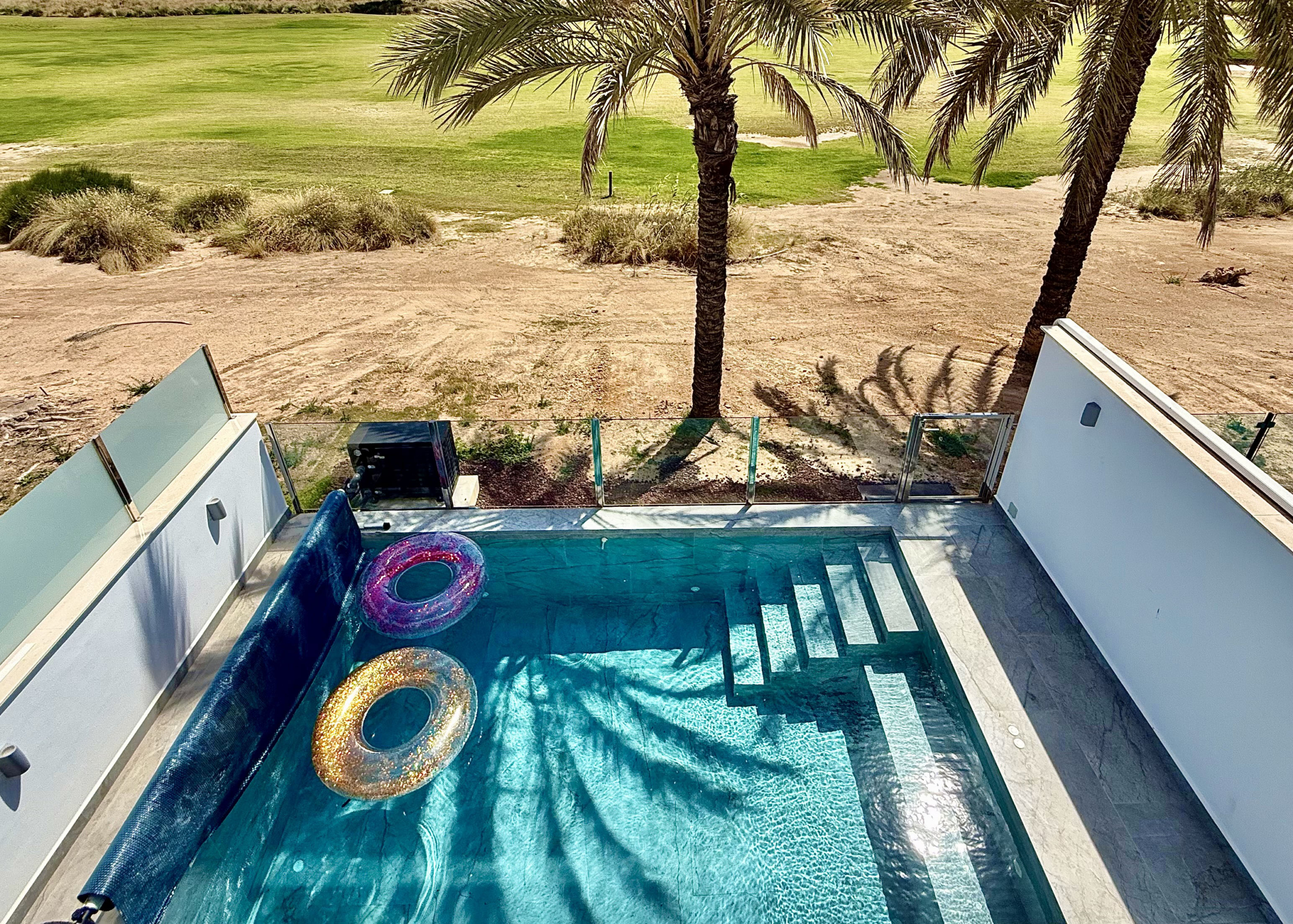 Heated jacuzzi pool at luxury villa in Mar Menor Golf Resort
