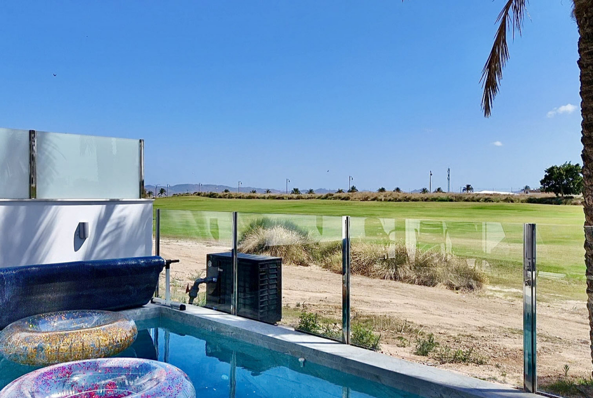 Heated jacuzzi pool at luxury villa in Mar Menor Golf Resort