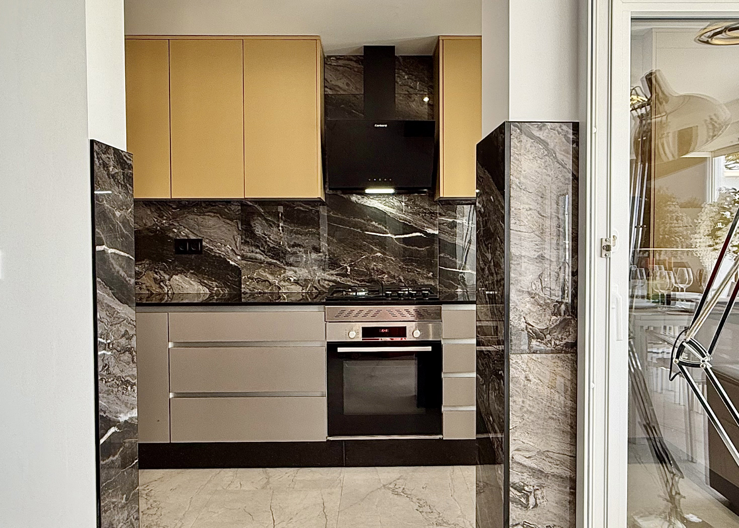 Designer kitchen with granite worktops in Mar Menor Golf Resort property by Levante Properties