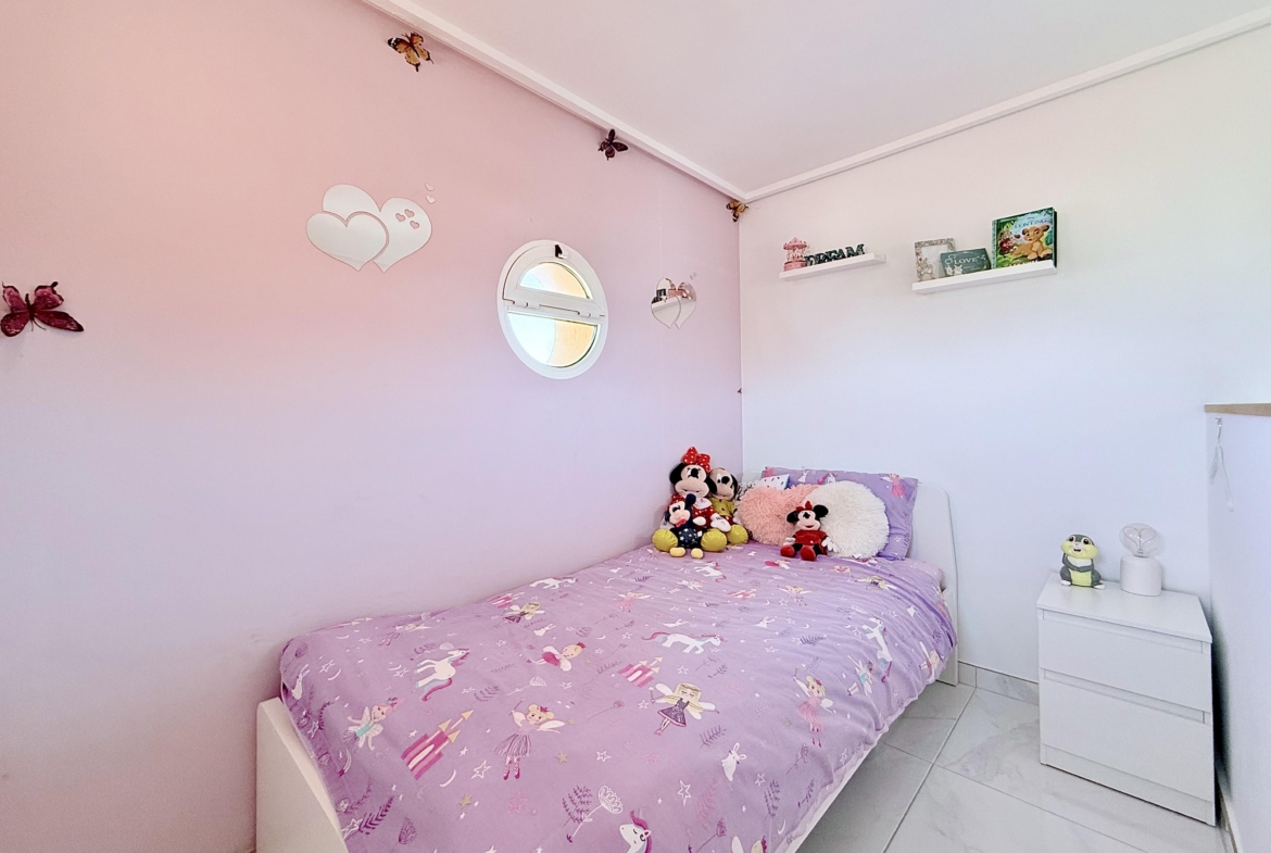 Converted tower room used as a third bedroom in Isla Grosa Villa on Mar Menor Golf Resort by Levante Properties