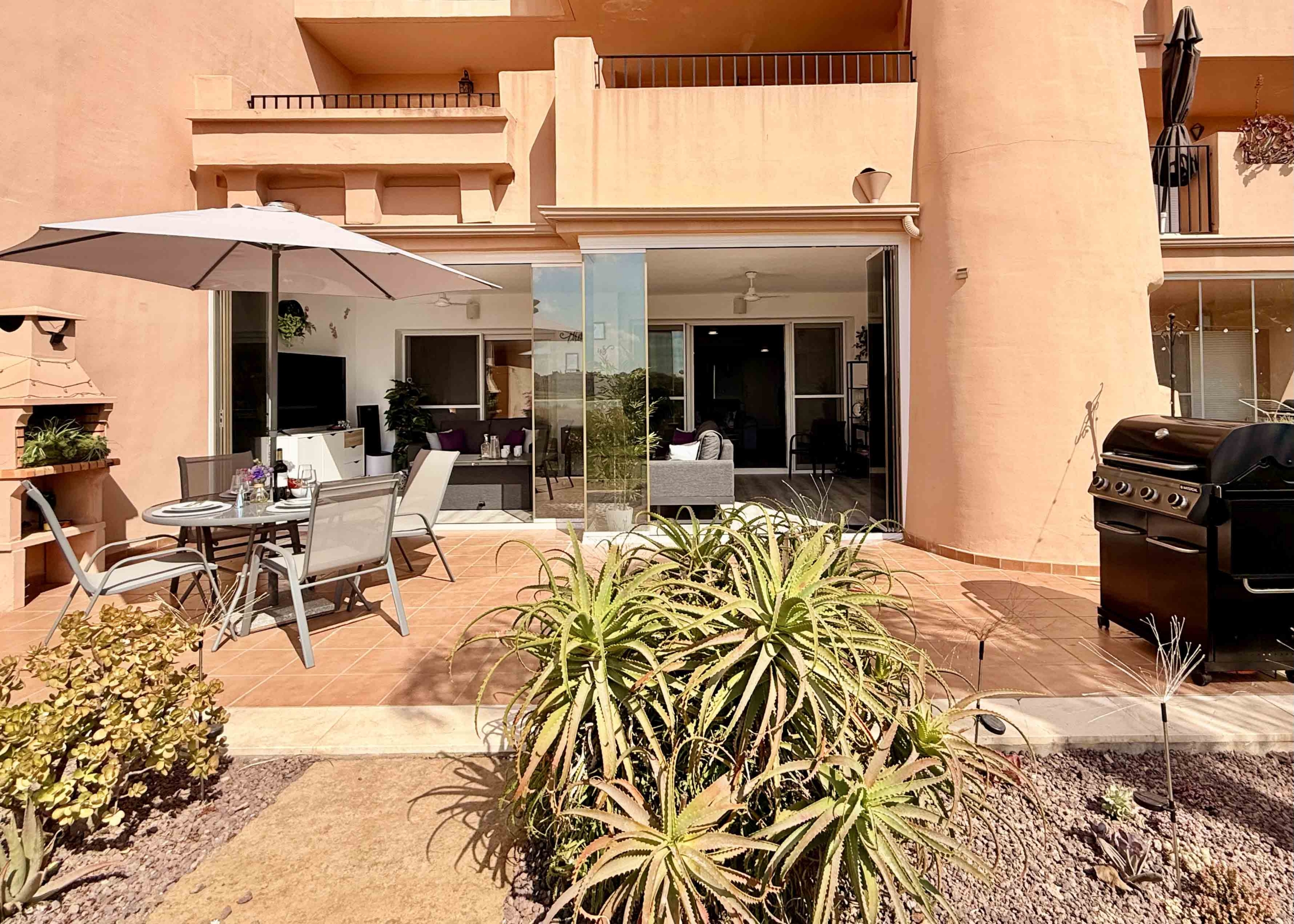 Large south-east facing terrace with golf lake and pool views at Mar Menor Golf Resort | Levante Properties