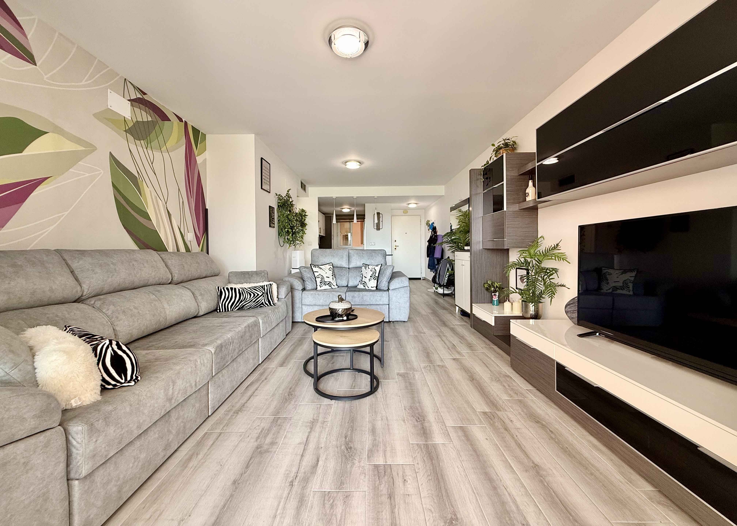 Modern living room in luxury ground floor apartment at Mar Menor Golf Resort | Levante Properties
