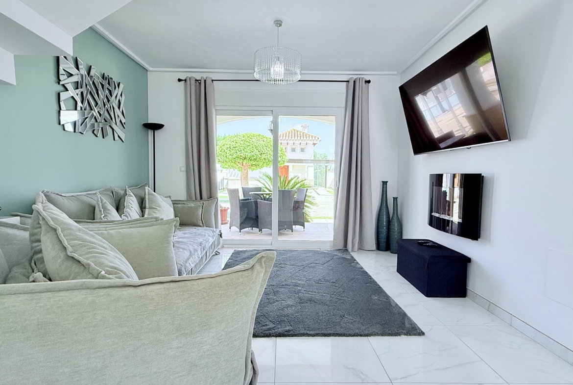 Spacious open-plan lounge in Isla Grosa Villa on Mar Menor Golf Resort by Levante Properties
