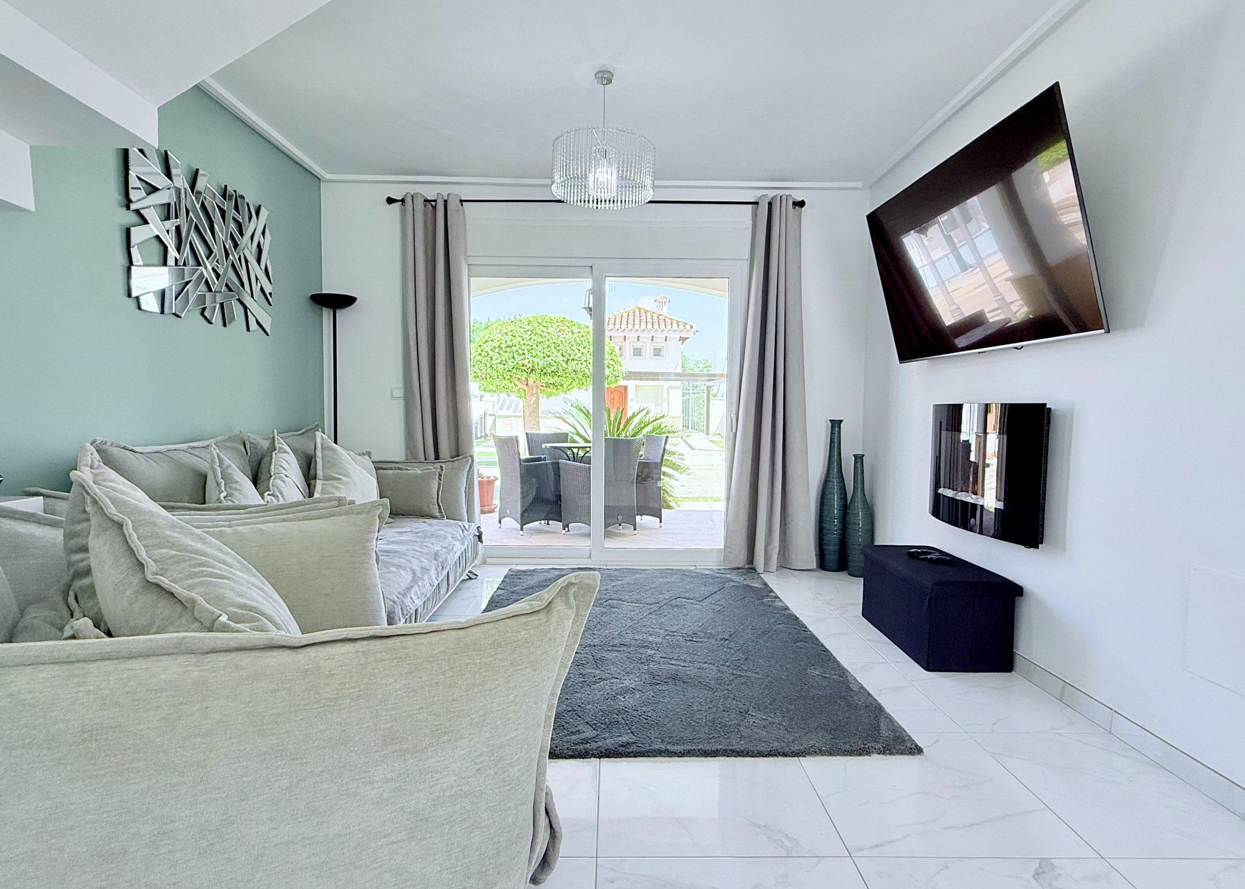 Spacious open-plan lounge in Isla Grosa Villa on Mar Menor Golf Resort by Levante Properties