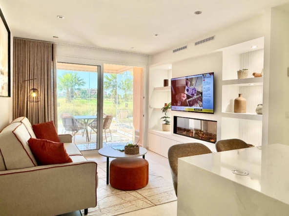 Upgraded one Bedroom Apartment by Pool 9, featuring a stylish interior, golf & lake views and west facing terrace.