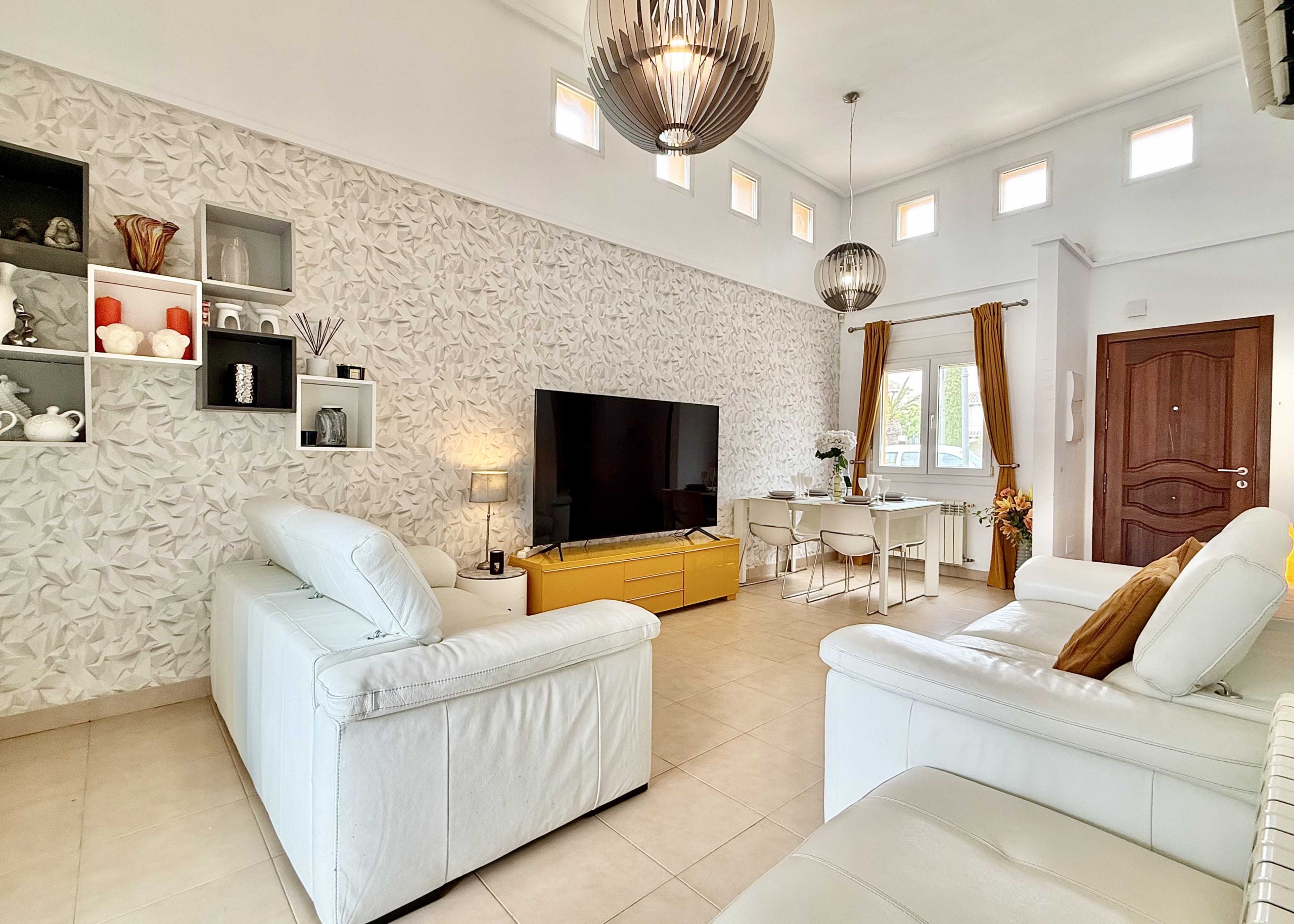 Modern living room in Rondella villa on Mar Menor Golf Resort