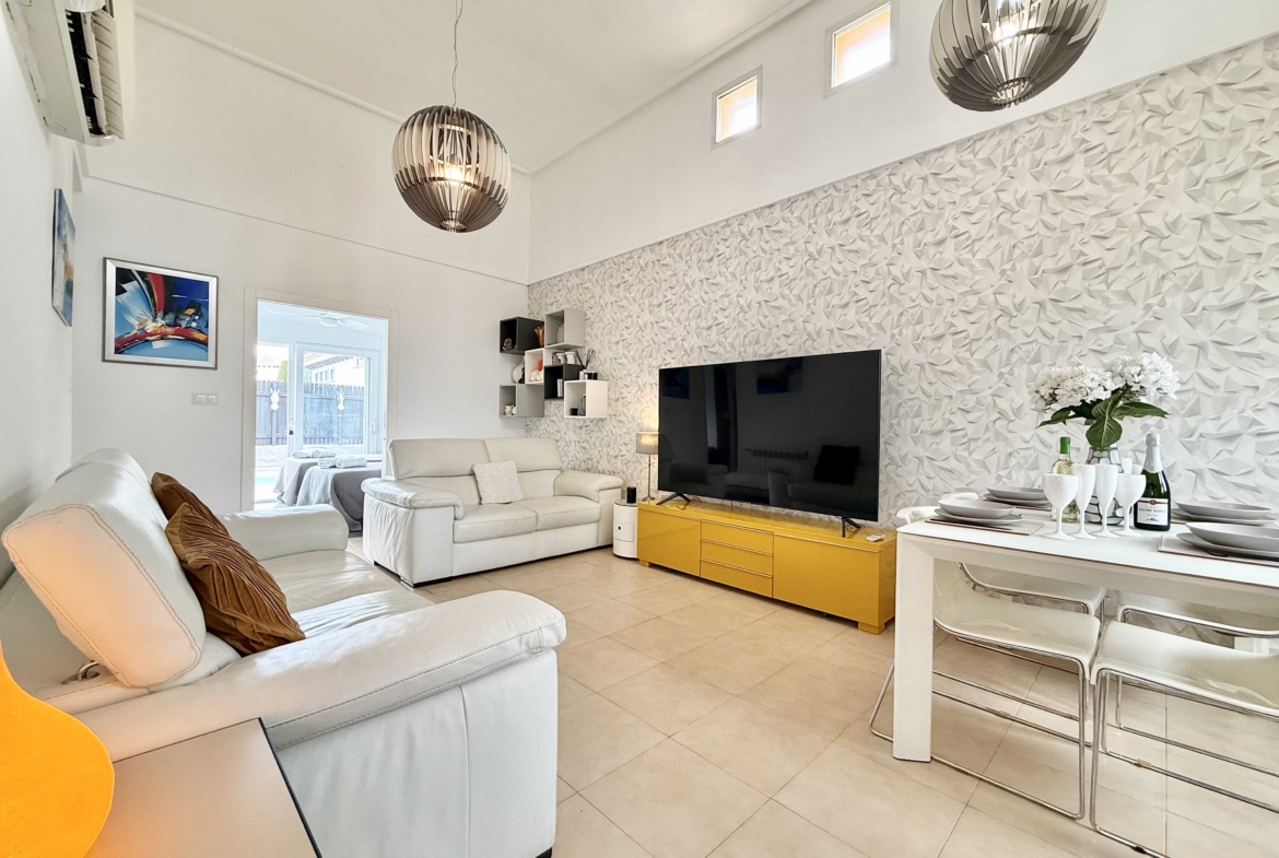 Modern living room in Rondella villa on Mar Menor Golf Resort