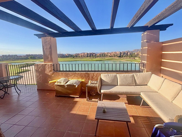 Luxury Golf Views Penthouse with Exceptional Views for Sale on Mar Menor Golf Resort. Key Ready and exclusively with Levante Properties.