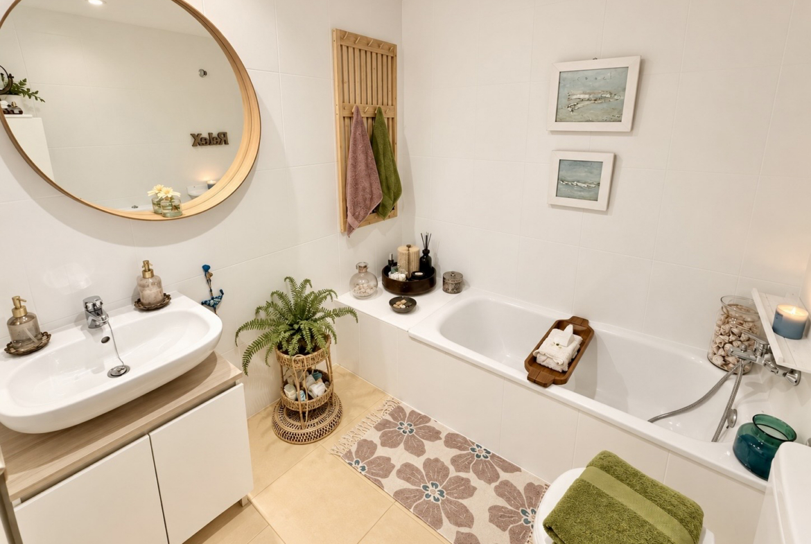 Upgraded en-suite bathroom with modern vanity unit at Mar Menor Golf Resort