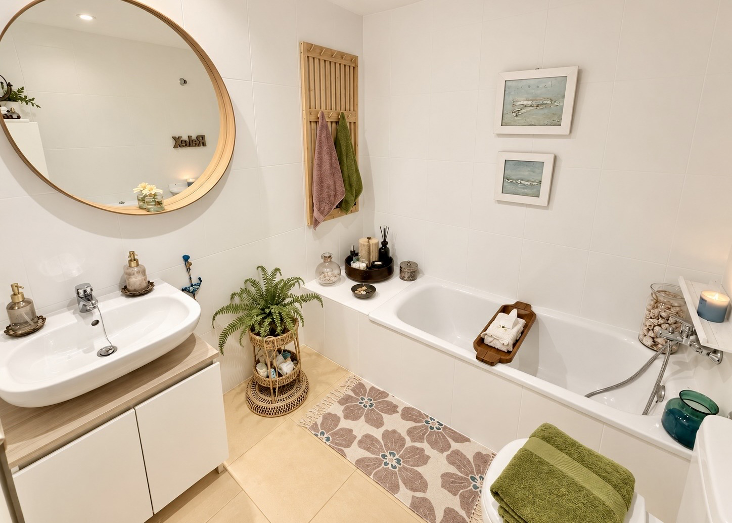 Upgraded en-suite bathroom with modern vanity unit at Mar Menor Golf Resort