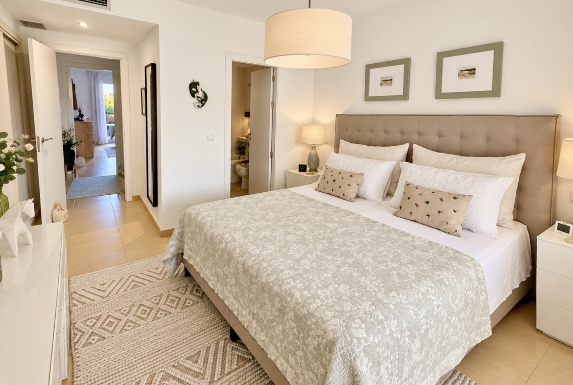 Master bedroom with fitted wardrobes and terrace access at Mar Menor Golf Resort