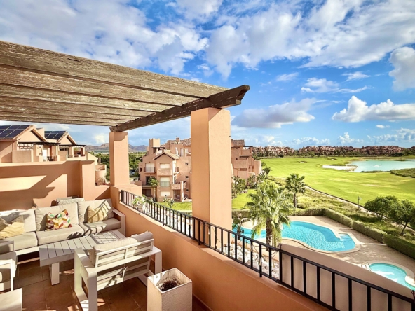 Exclusive Penthouse with Exceptional Views for Sale on Mar Menor Golf Resort. Key Ready | Levante Properties.